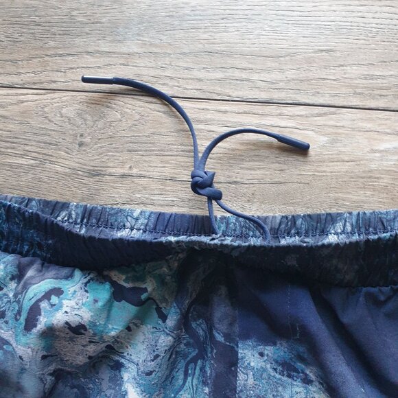 All in Motion Men Large Blue Marble Athletic Shorts Recycled Material Drawstring - Picture 2 of 5